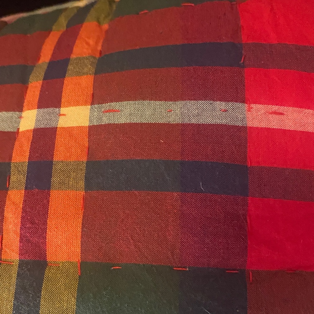 NWT Plaid Red and Gray Pillow - Picture 5 of 8